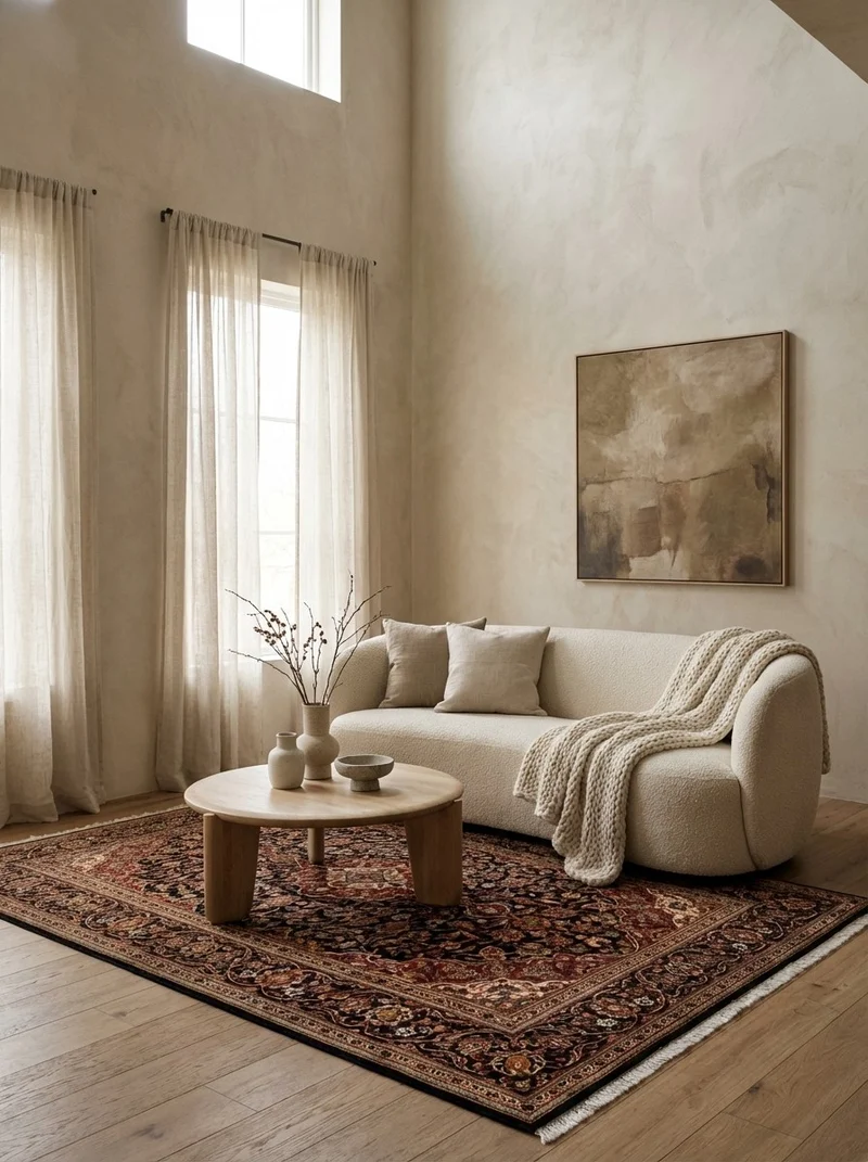 Kashan · Handgeknüpft – Blau, 195x145 cm