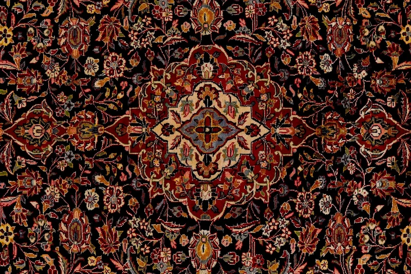 Kashan · Handgeknüpft – Blau, 195x145 cm
