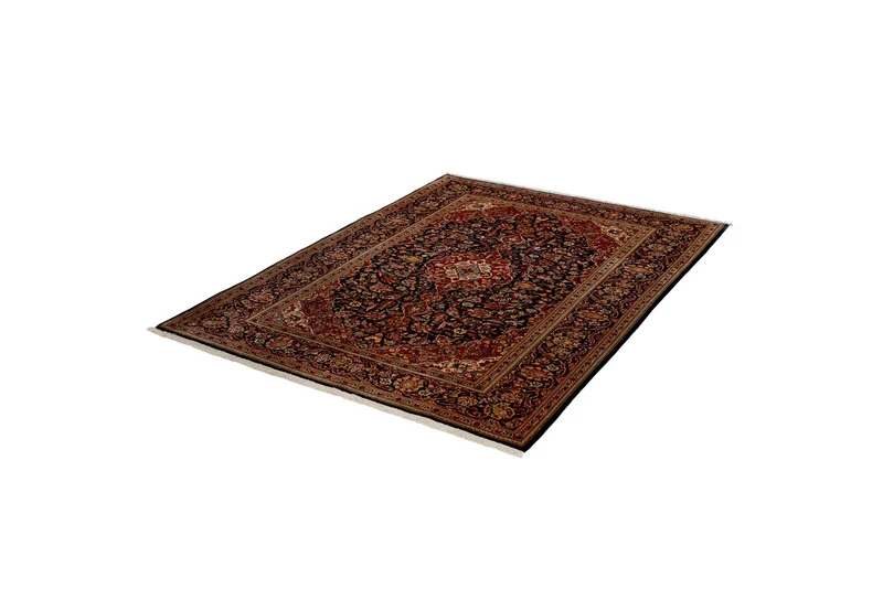 Kashan · Handgeknüpft – Blau, 195x145 cm