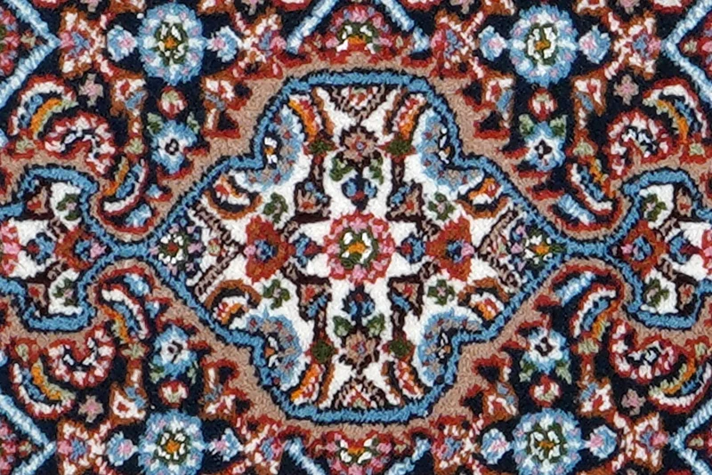 Moud Mahi · Handgeknüpft – Blau, 60x39 cm
