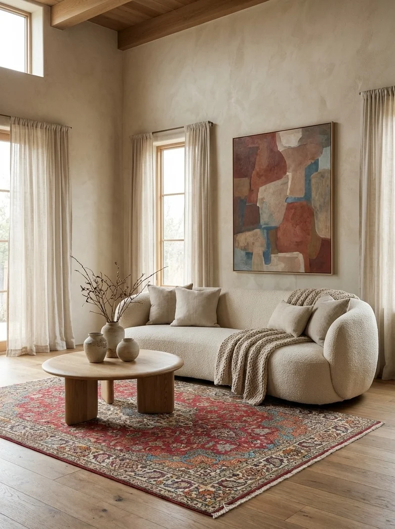 Tabriz Old · Handgeknüpft – Rot, 215x140 cm