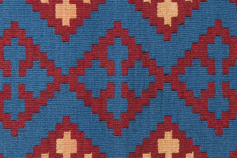 Kelim Gashgai · Handgewebt – Blau, 95x61 cm