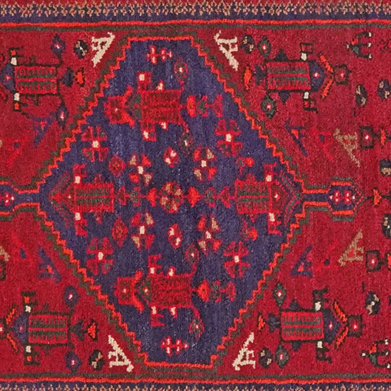 Khamseh · Handgeknüpft – Rot, 217x106 cm