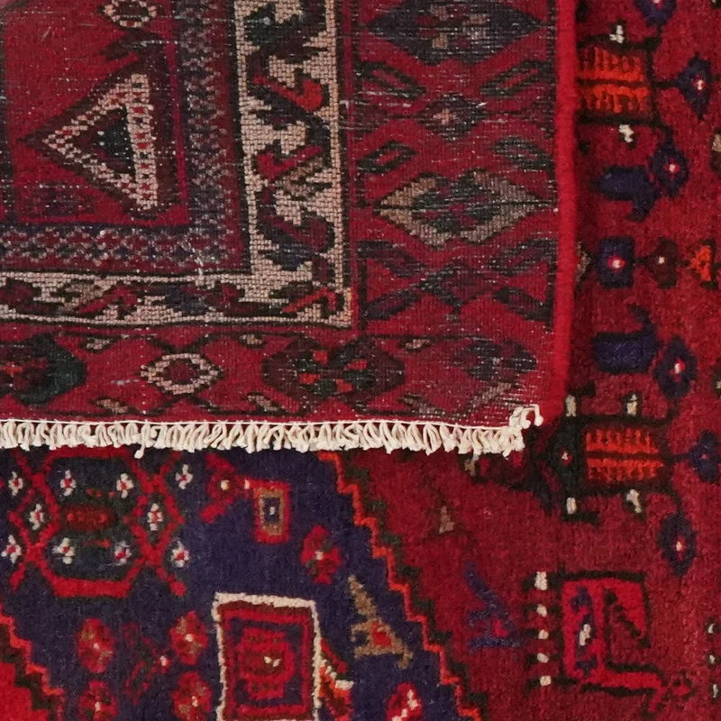 Khamseh · Handgeknüpft – Rot, 217x106 cm