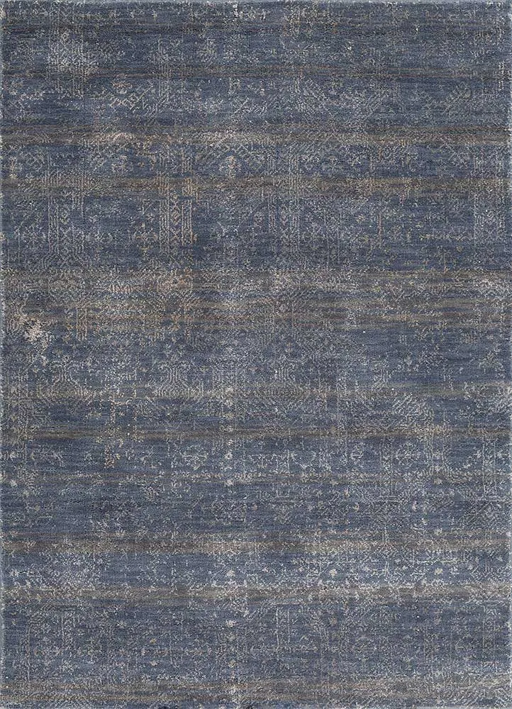 Wollteppich - 90 x 150 cm - dunkelblau