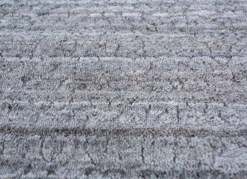 Viskose Teppich - 75 x 120 cm - grau