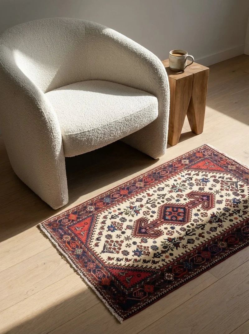 Nasrabad · Handgeknüpft – Beige, 142x81 cm
