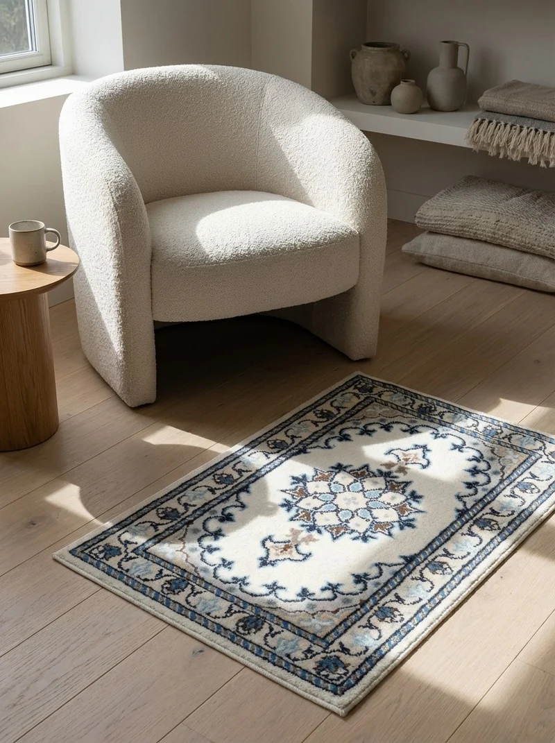 Nain 12La · Handgeknüpft – Beige, 58x39 cm