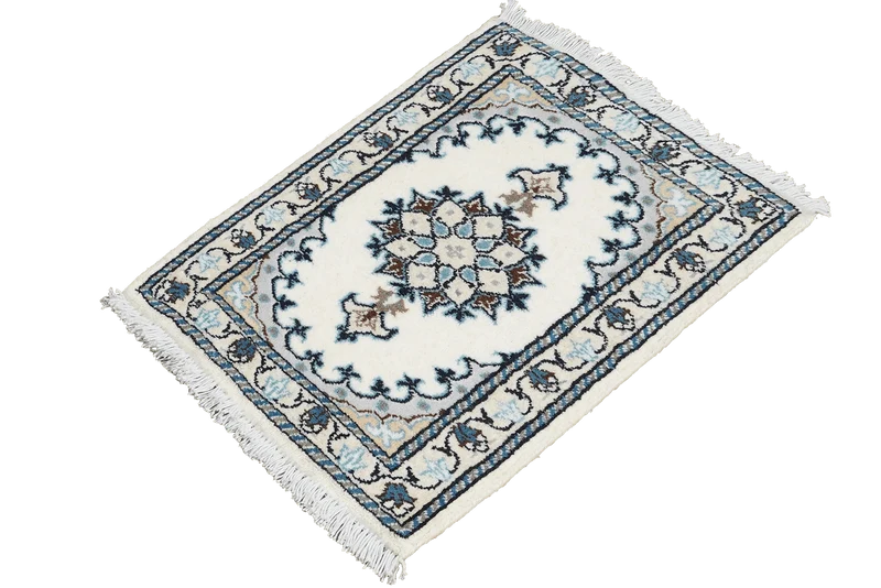 Nain 12La · Handgeknüpft – Beige, 58x39 cm