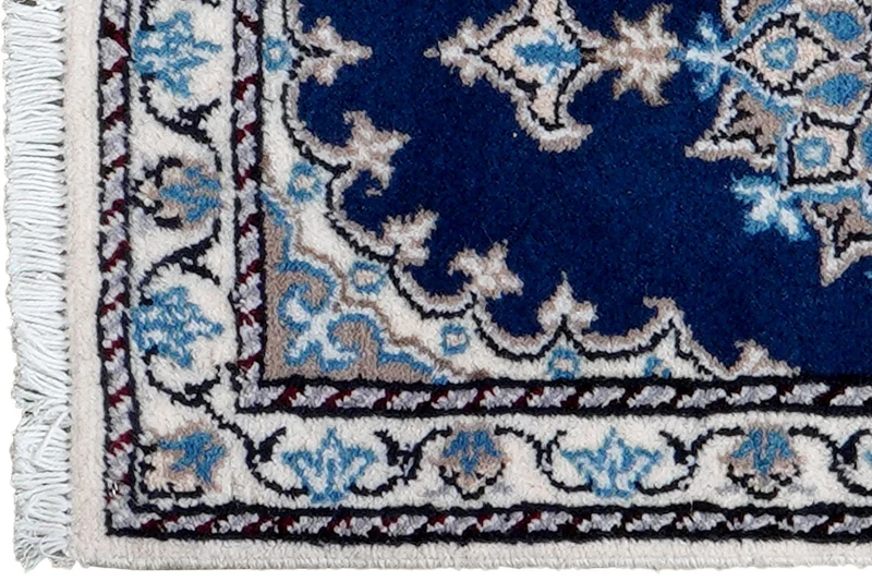 Nain 12La · Handgeknüpft – Blau, 60x36 cm