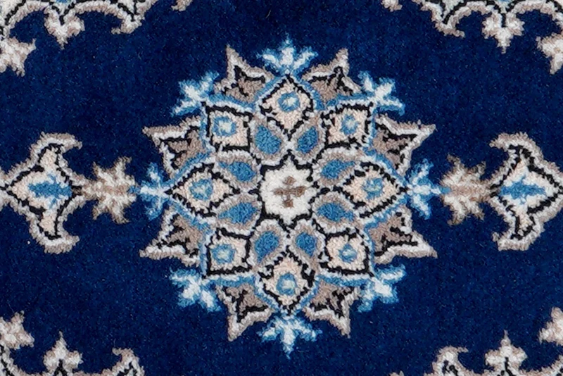 Nain 12La · Handgeknüpft – Blau, 60x36 cm