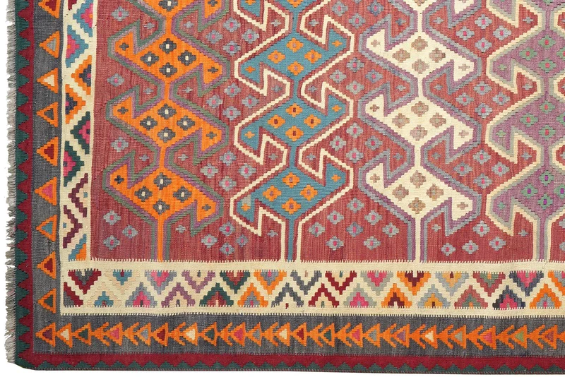 Kelim Gashgai Old · Handgewebt – Bunt, 290x154 cm