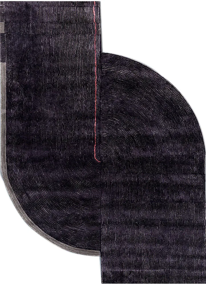 Designer Teppich sonderform - 240 x 330 cm - anthrazit