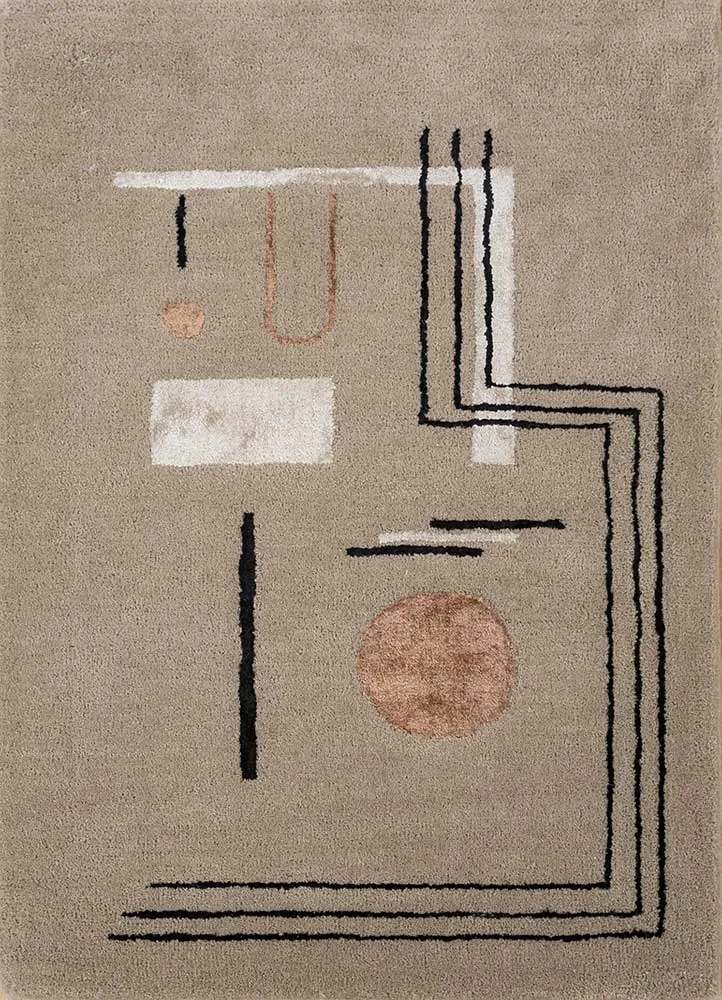 Wollteppich - 60 x 90 cm - beige