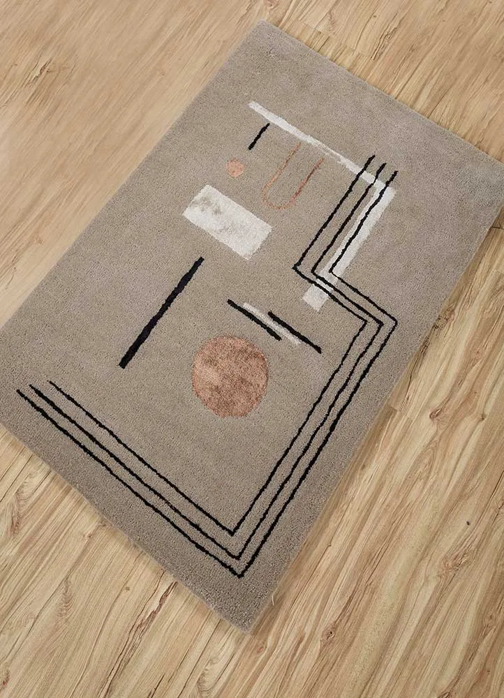 Wollteppich - 60 x 90 cm - beige