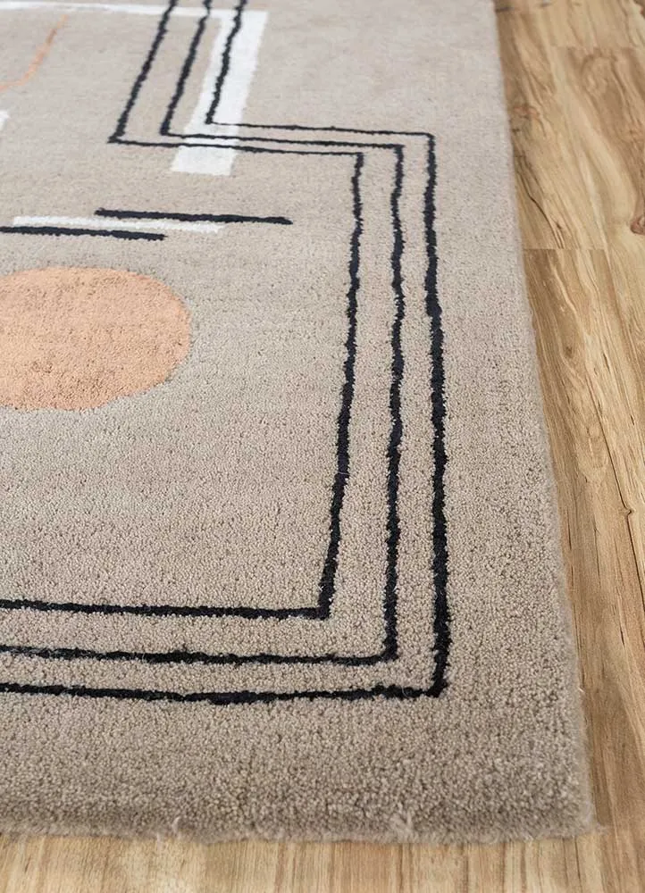 Wollteppich - 60 x 90 cm - beige
