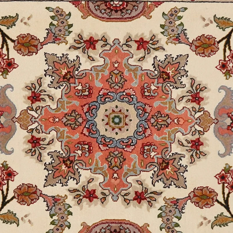 Tabriz 50 Raj · Handgeknüpft – Beige, 199x82 cm