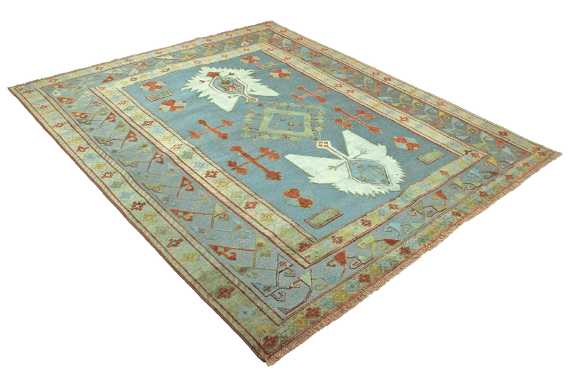 Kelim Belutch · Handgewebt – Blau, 245x209 cm