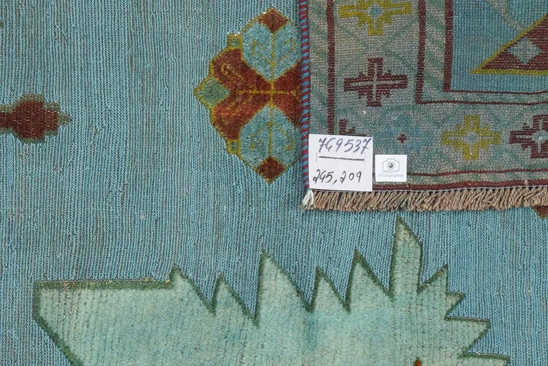 Kelim Belutch · Handgewebt – Blau, 245x209 cm
