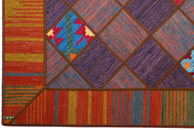 Kelim Tekkeh · Handgewebt – Bunt, 200x150 cm
