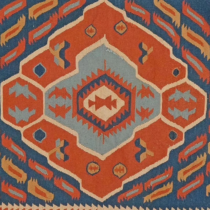 Kelim · Handgewebt – Blau, 167x117 cm