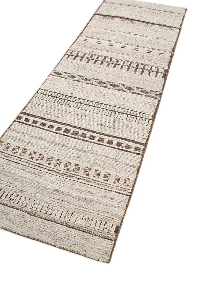 Läufer Woll - 75 x 240 cm - creme