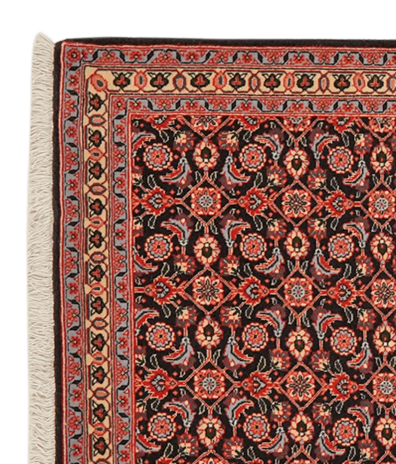 Tabriz 50 Raj · Handgeknüpft – Schwarz, 200x69 cm