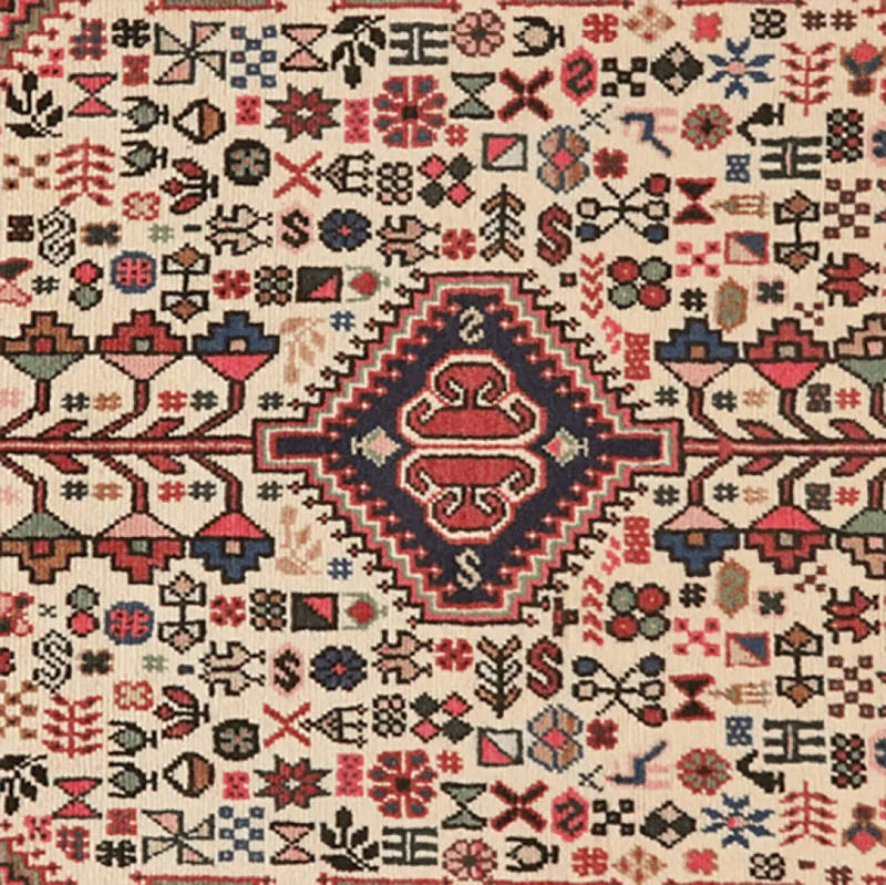 Abadeh · Handgeknüpft – Beige, 122x80 cm