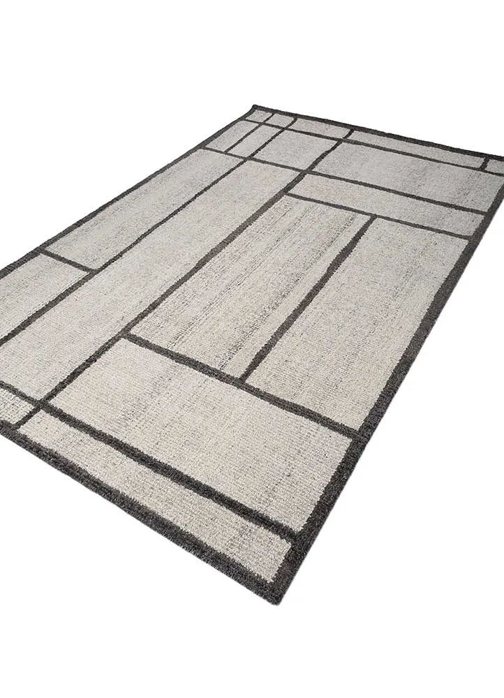 Wollteppich - 150 x 240 cm - creme