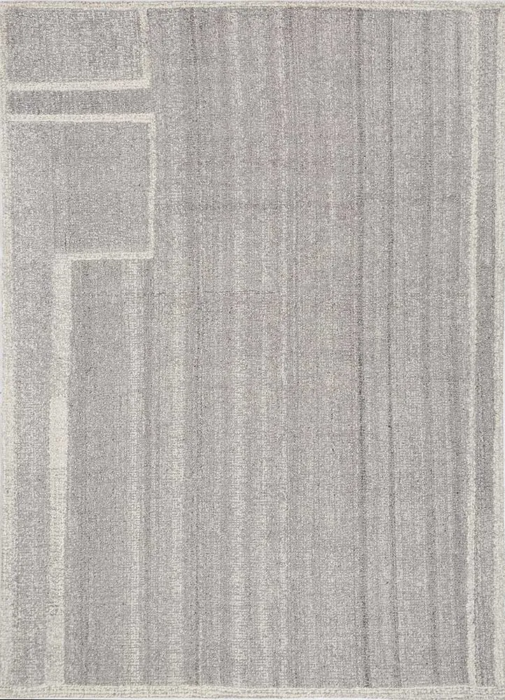 Wollteppich - 150 x 240 cm - hellgrau