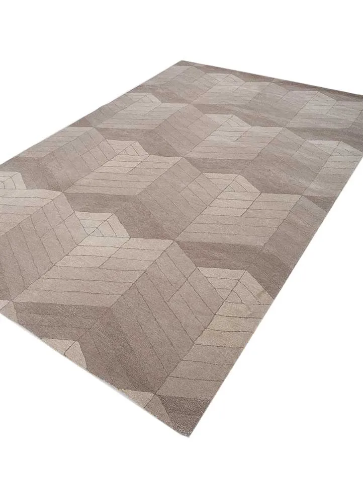 Wollteppich - 180 x 270 cm - gold