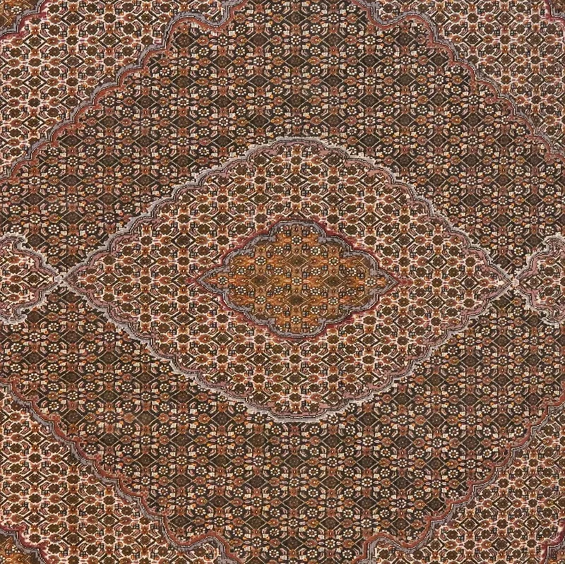 Tabriz 40 Raj · Handgeknüpft – Braun, 246x197 cm