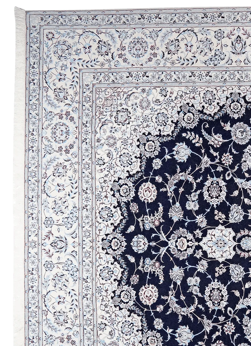 Nain 6La · Handgeknüpft – Blau, 361x261 cm