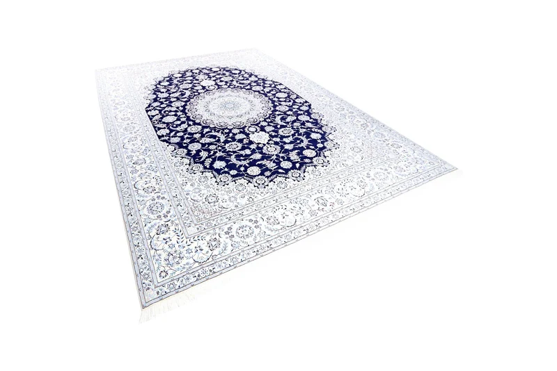 Nain 6La · Handgeknüpft – Blau, 361x261 cm
