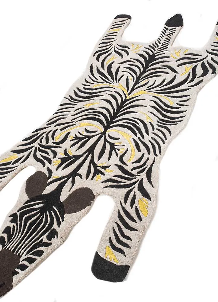 Kinderteppich sonderform - 90 x 215 cm - schwarz-weiß