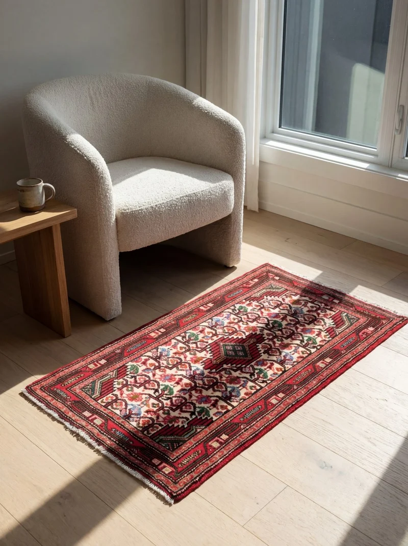Assadabad · Handgeknüpft – Beige, 97x59 cm