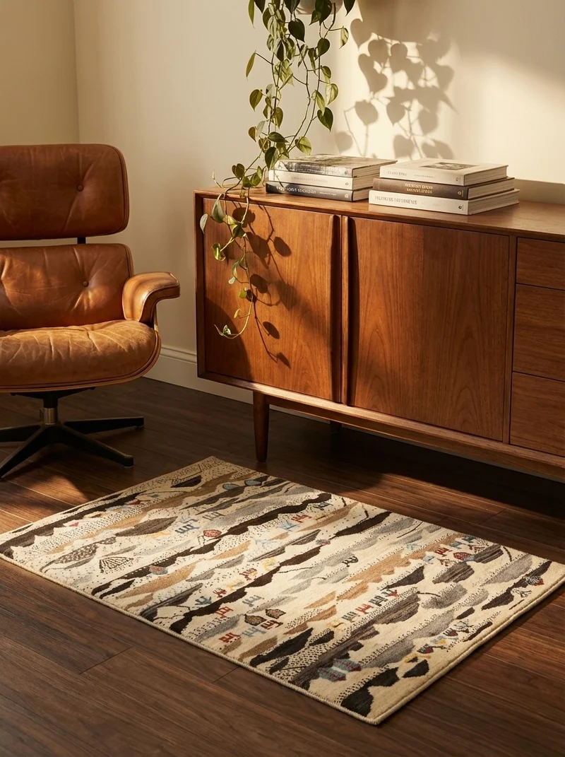 Rizbaf · Handgeknüpft – Beige, 131x84 cm