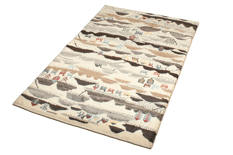 Rizbaf · Handgeknüpft – Beige, 131x84 cm