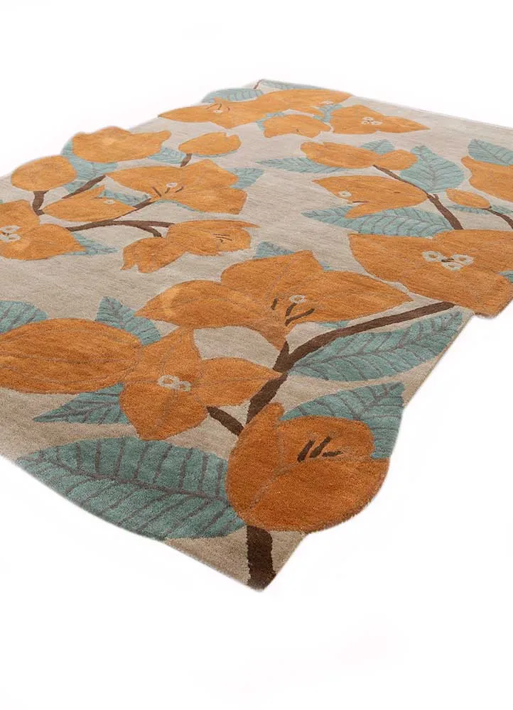 Wollteppich sonderform - 180 x 270 cm - gold