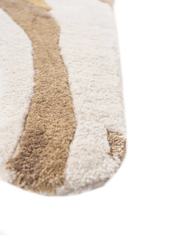 Kinderteppich sonderform - 90 x 153 cm - creme