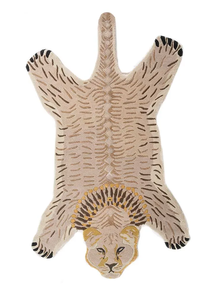 Kinderteppich sonderform - 90 x 153 cm - creme