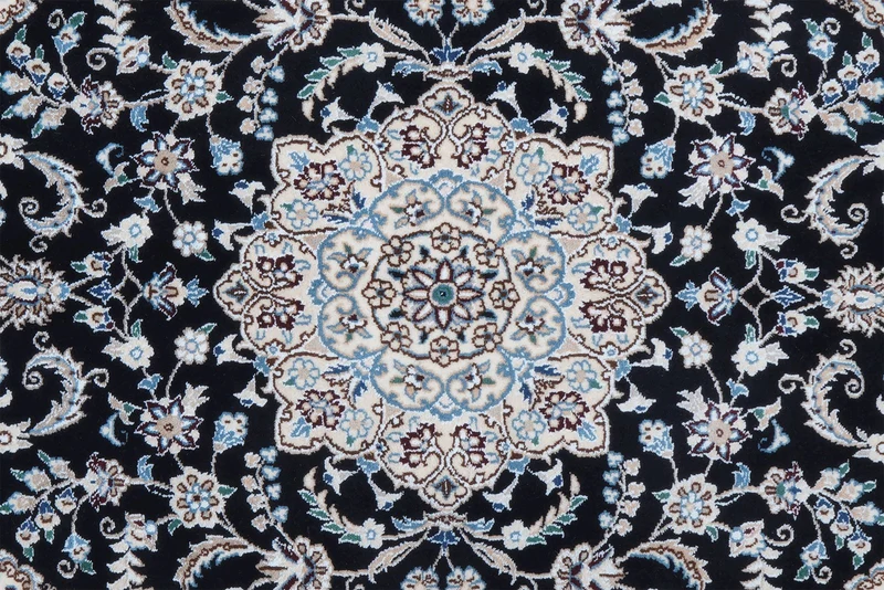 Nain 9La · Handgeknüpft – Blau, 158x100 cm