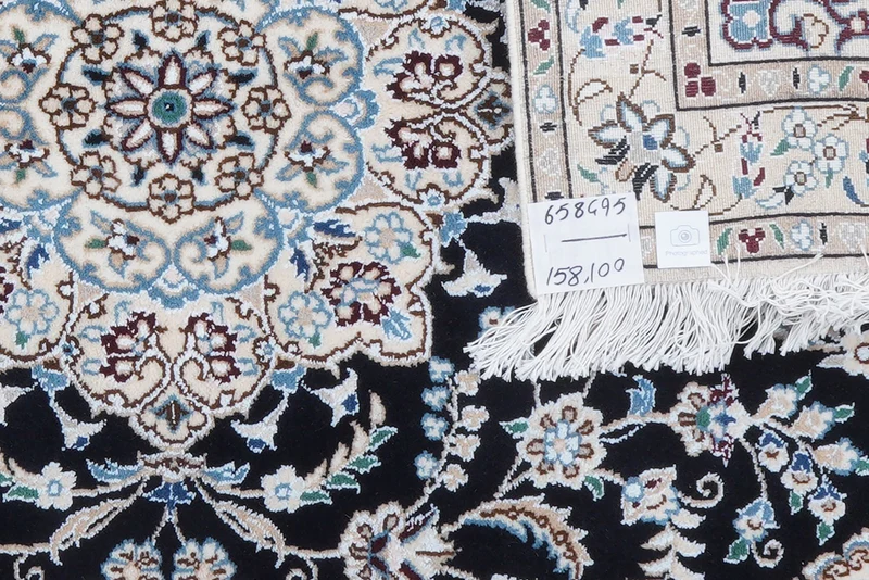 Nain 9La · Handgeknüpft – Blau, 158x100 cm