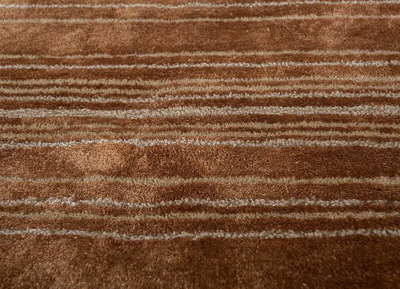 Wollteppich rund - 120 x 120 cm - orange
