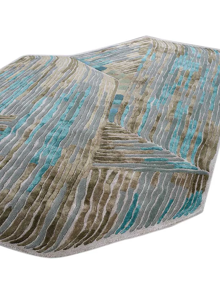 Designer Teppich sonderform - 180 x 270 cm - blau
