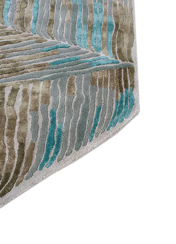 Designer Teppich sonderform - 180 x 270 cm - blau