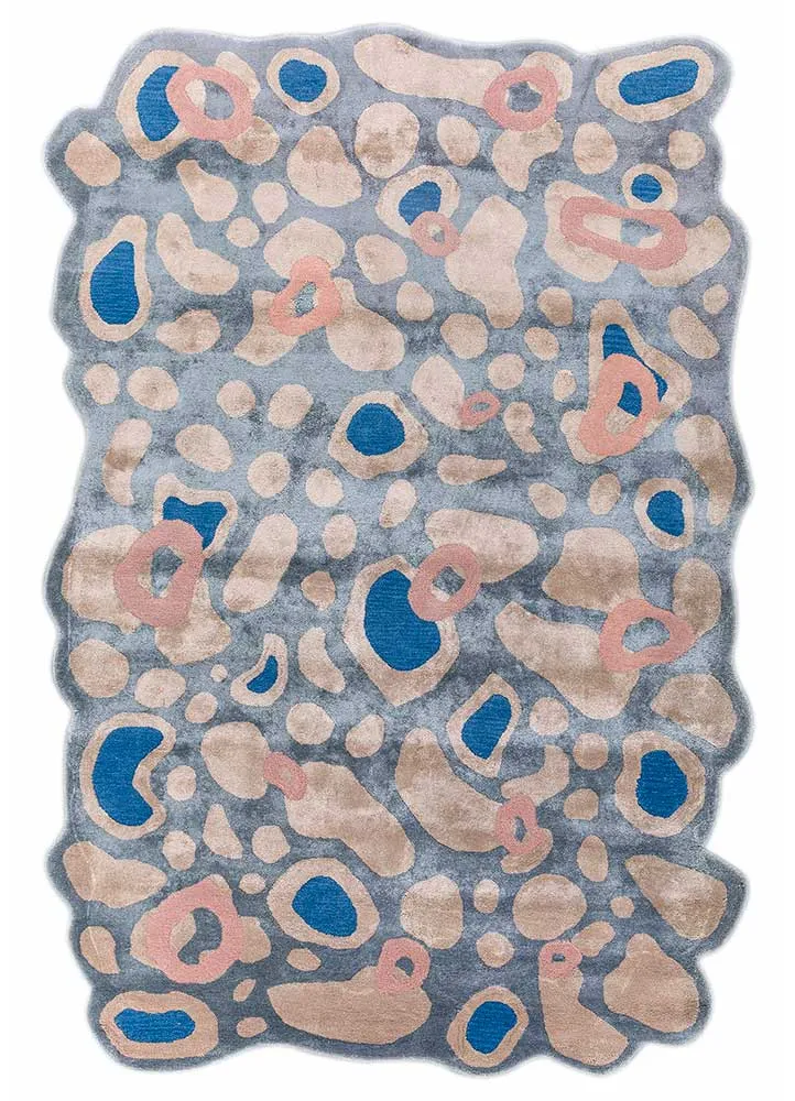 Designer Teppich sonderform - 180 x 270 cm - blau