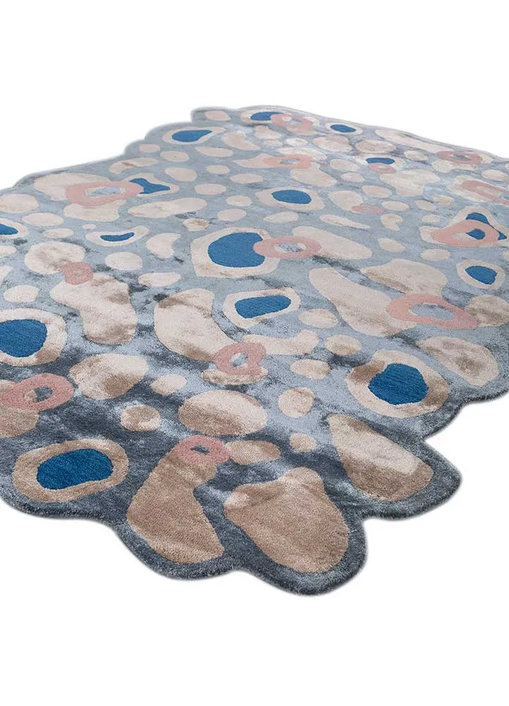 Designer Teppich sonderform - 180 x 270 cm - blau