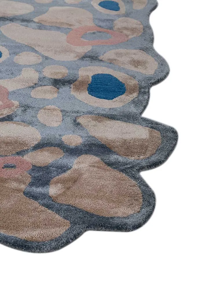Designer Teppich sonderform - 180 x 270 cm - blau
