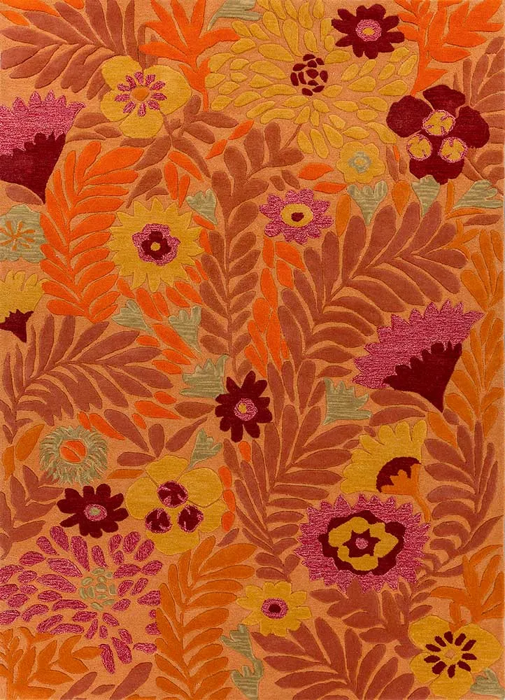 Wollteppich - 180 x 270 cm - orange